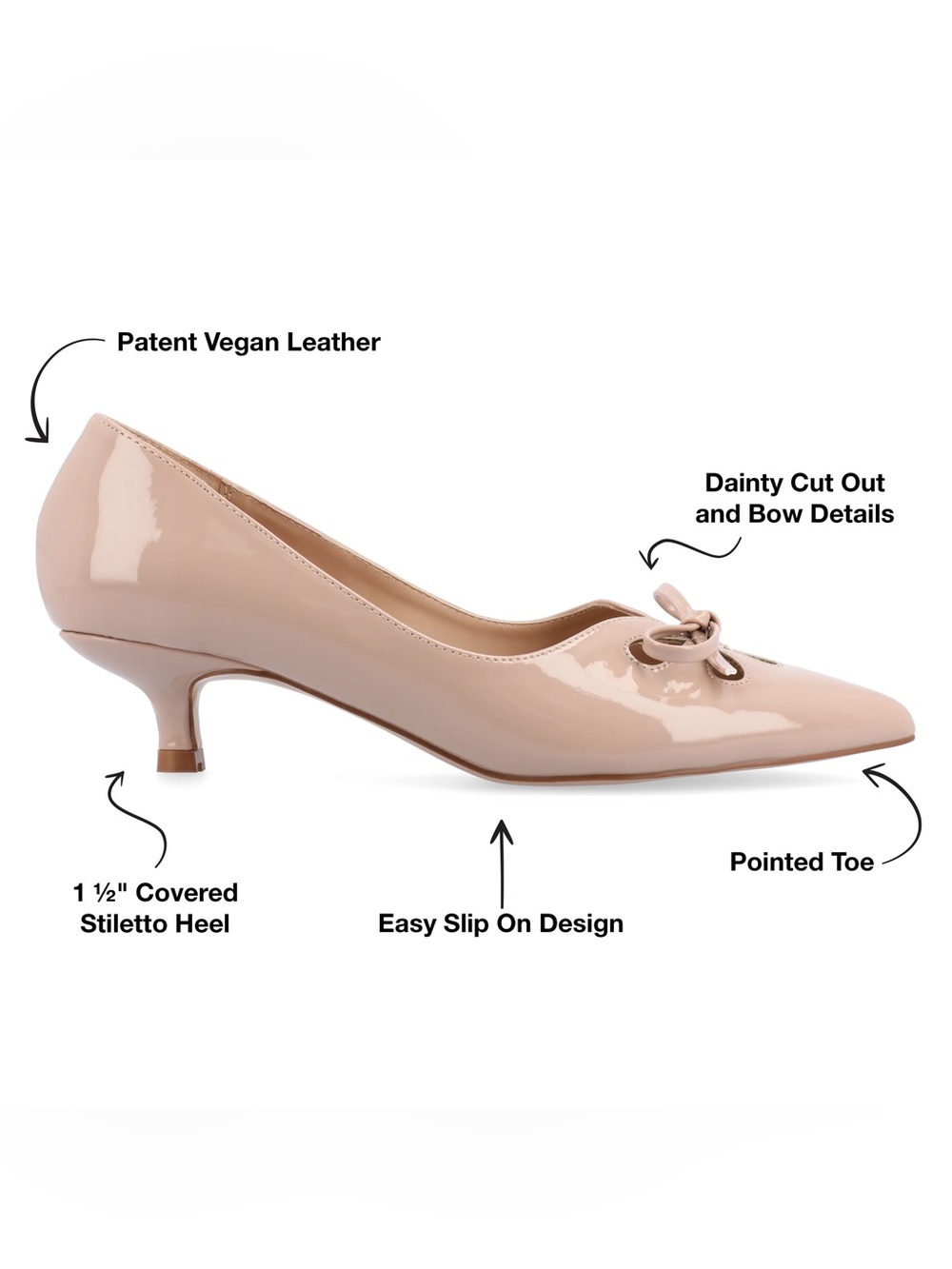 JOURNEE COLLECTION Lutana Kitten Heel Pump In Nude